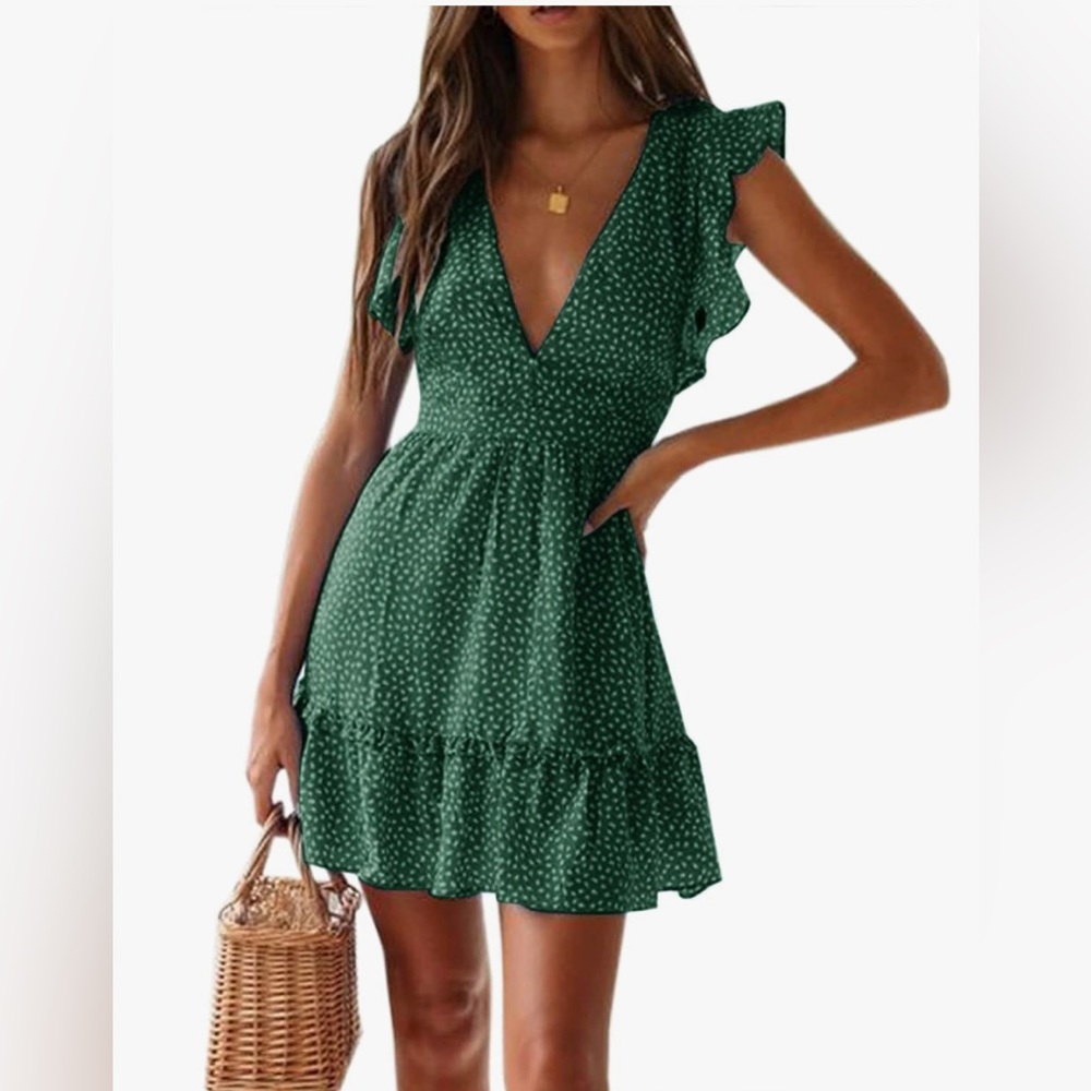 Ruffle Sleeve Dress
